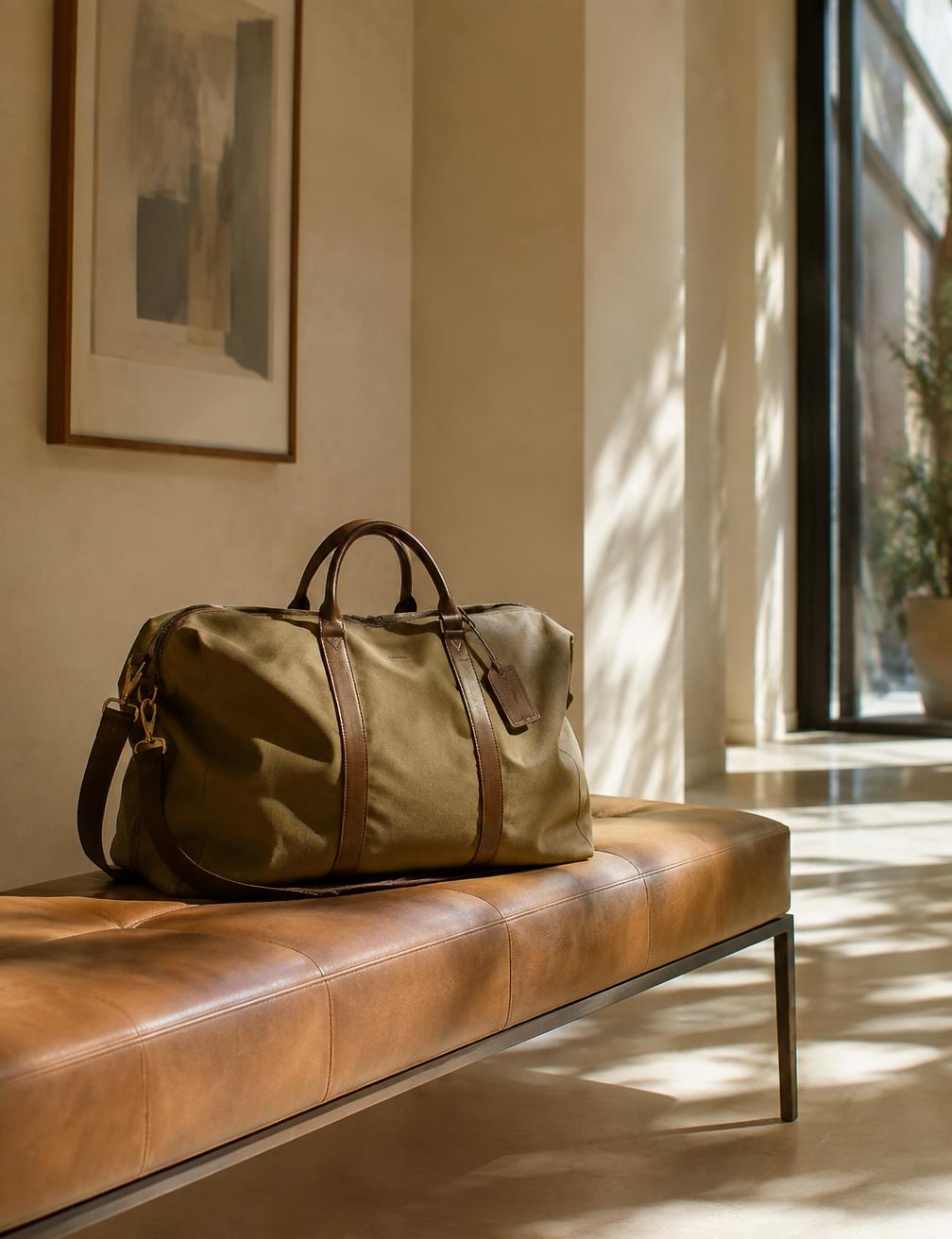 Travel Bag Olive Canvas